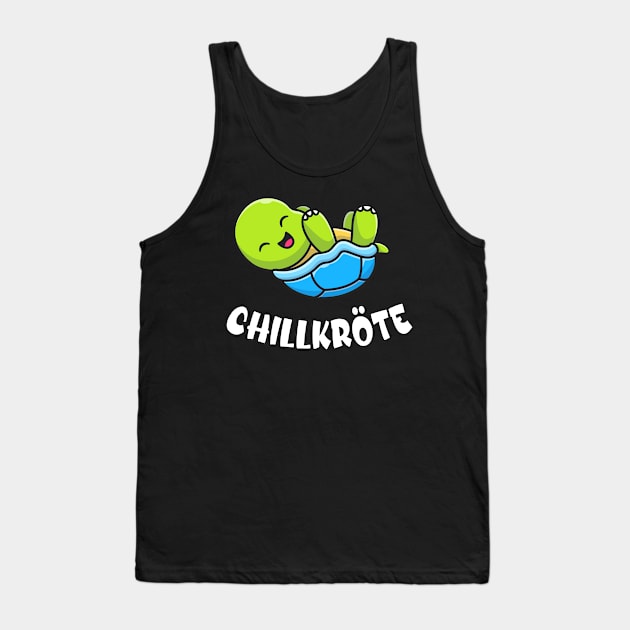 Chillkröte lustige Schildkröte Tank Top by Foxxy Merch